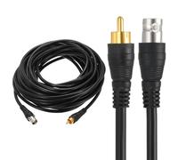 sourcing map Cable coaxial BNC hembra a RCA macho, 10 m RG59 75-3, conector de extensión de cable de video para cámara DVR CCTV, sistema de seguridad, conexión de video, color negro