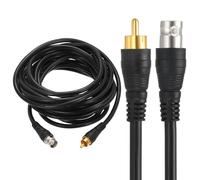 sourcing map Cable coaxial BNC hembra a RCA macho, 5 m RG59 75-3, conector de extensión de cable de vídeo para cámara DVR CCTV, sistema de seguridad, monitor y conexión de vídeo, color negro