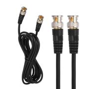 sourcing map Cable coaxial BNC macho a BNC macho, 3 m 75-3, conector de extensión para cámara DVR CCTV, sistema de seguridad, monitor, conexión de vídeo, color negro