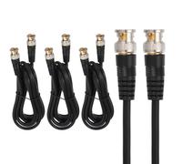 sourcing map Cable coaxial BNC macho a BNC macho, 3 unidades de 2 m 75-3, conector de extensión para cámara DVR CCTV, sistema de seguridad, monitor de conexión de video, color negro