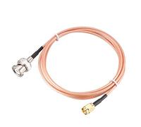 sourcing map Cable coaxial RG316 con conectores BNC macho a SMA macho, 50 Ohm, 1,8 m