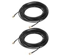 sourcing map Cable coaxial SMA macho a SMA macho, 50 ohmios, 29.5 pies, RG174, 2 unidades