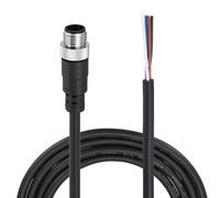 sourcing map Cable conector de aviación macho recto M12 de 5 pines, cable eléctrico de sensor de aviación IP67 impermeable de 10 pies