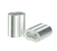 sourcing map Cable de 1.2 mm Cable de aluminio Mangas de aluminio Clip de engarzado 50pcs