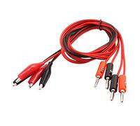 sourcing map Cable De 2 Pares De Pinza Doble para Bananas Jack Audio Video Cable De Prueba De 1m De Longitud