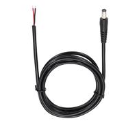 sourcing map Cable de alimentación CC, conector macho de 5,5 mm x 2,5 mm a cable desnudo extremo abierto de 150 cm para PC, laptop, juguetes, teléfonos celulares, dispositivos electrónicos