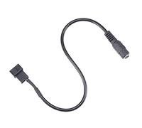 sourcing map Cable de alimentación de ventilador DC 5.5mmx2.1mm a 3 pines o salida de 4 pines 11.4 pulgadas