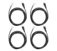 sourcing map Cable de altavoz RCA a cable desnudo, 22 AWG, conector hembra RCA negro a extremo abierto, adaptador de conector de cable de audio para amplificador, altavoces de audio doméstico, paquete