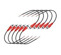 sourcing map Cable de altavoz RCA a cable desnudo de 0.7 pies, 22 AWG, enchufe macho RCA rojo a extremo abierto, adaptador de conector de cable de audio para amplificador, altavoces de audio doméstico