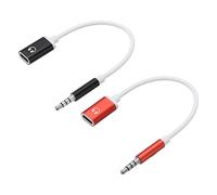 sourcing map Cable de audio TRS macho de 3,5 mm a tipo C hembra, adaptador convertidor de auriculares, adaptador USB a conector de auriculares para reproductores de MP3, reproductores de CD