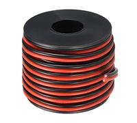 sourcing map Cable de Calibre 16, Cable Eléctrico de Silicona Paralelo de 2 Conductor 16 AWG, Carrete Alambre Trenzado de Cobre Estañado 10 m para Cable Extensión de Tira de LED, Modelo Auto