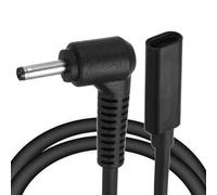 sourcing map Cable de carga rápida USB C a CC PD de 0.5 pies, 3.5 mm x 1.35 mm, 65 W/18 V-20 V CC, entrada tipo C convertidor de conector adaptador de 3.25 A para router, cámara, caja de TV, lámpara