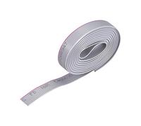 sourcing map Cable de Cinta de Alambre Plano IDC de 2m/6.6pies Largo 1,00mm de Paso 10 Pines Gris