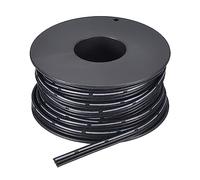 sourcing map Cable de cinta de silicona de 24 AWG, 3 pines, calibre 24, cable plano de silicona flexible, 7,5 m, alambre de cobre estañado trenzado negro para modelo de avión, modelo de coche, aparato