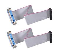sourcing map Cable de cinta plana de alambre IDC DB25 hembra a conector hembra FC-26 de 2,54 mm de paso de 20 cm de longitud, 2 piezas