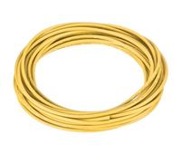 sourcing map Cable de conexión de PVC trenzado de 18 AWG, UL1015 600 V, 7,5 m, cable eléctrico de cobre estañado amarillo 221 F para conexión interna