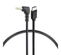 sourcing map Cable de disparo PD de 27 W, 9 V 3 A, 4,0 x 1,7 mm, cable de alimentación de ángulo recto tipo C, cable de alimentación de 0,4 m, USB C a CC, cable de carga rápida para monitor portátil