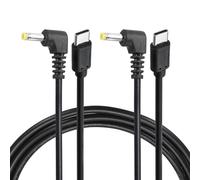 sourcing map Cable de disparo PD de 27 W, 9 V 3 A, 4 x 1,7 mm, cable de alimentación en ángulo recto tipo C, cable de alimentación de 2 m, USB C a CC, cable de carga rápida para monitor portátil