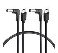 sourcing map Cable de disparo PD de 27 W, 9 V 3 A, 5,5 x 2,1 mm, cable de alimentación en ángulo recto tipo C, cable de alimentación de 0,4 m, USB C a CC, cable de carga rápida para monitor portátil