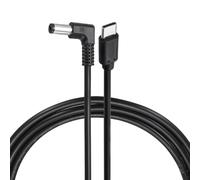 sourcing map Cable de disparo PD de 27 W, 9 V 3 A, 5,5 x 2,1 mm, cable de alimentación en ángulo recto tipo C, cable de alimentación de 2 m, USB C a CC, cable de carga rápida para monitor portátil