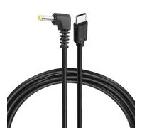 sourcing map Cable de disparo PD de 36 W, 12 V 3 A, 4 x 1,7 mm, cable de alimentación en ángulo recto tipo C, cable de alimentación de 2 m, USB C a CC, cable de carga rápida para monitor portátil