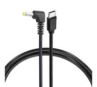 sourcing map Cable de disparo PD de 36 W, 12 V 3 A, 4 x 1,7 mm, cable de alimentación en ángulo recto tipo C, 0,97 m, USB C a CC, cable de carga rápida para monitor portátil, cámara de seguridad