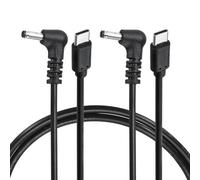 sourcing map Cable de disparo PD de 45 W, 15 V, 3 A, 3,5 x 1,35 mm, cable de alimentación en ángulo recto, cable de alimentación USB C a CC PD de 1,0 m, cable de carga rápida para monitor portátil