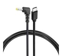 sourcing map Cable de disparo PD de 45 W, 15 V 3 A, 4 x 1,7 mm, cable de alimentación en ángulo recto tipo C, 0,97 m, USB C a CC, cable de carga rápida para monitor portátil, cámara de seguridad