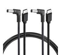 sourcing map Cable de disparo PD de 45 W, 15 V, 3 A, 5,5 x 2,1 mm, cable de alimentación en ángulo recto, cable de alimentación USB C a CC PD de 1,0 m, cable de carga rápida para monitor portátil