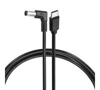 sourcing map Cable de disparo PD de 45 W, 15 V 3 A, 5,5 x 2,1 mm, cable de alimentación en ángulo recto tipo C, cable de alimentación de 1,0 m, USB C a CC, cable de carga rápida para monitor portátil