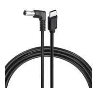 sourcing map Cable de disparo PD de 45 W, 15 V 3 A, 5,5 x 2,1 mm, cable de alimentación en ángulo recto tipo C, cable de alimentación rápida USB C a CC PD de 2 m, cable de carga rápida para monitor