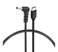 sourcing map Cable de disparo PD de 60 W, 20 V 3 A, 3,5 x 1,35 mm, cable de alimentación en ángulo recto tipo C, cable de alimentación de 0,4 m, USB C a CC, cable de carga rápida para monitor portátil