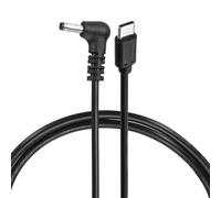 sourcing map Cable de disparo PD de 60 W, 20 V 3 A, 3,5 x 1,35 mm, cable de alimentación en ángulo recto tipo C, cable de alimentación de 1 m, USB C a CC, cable de carga rápida para monitor portátil