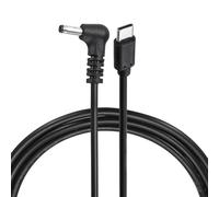 sourcing map Cable de disparo PD de 60 W, 20 V 3 A, 3,5 x 1,35 mm, cable de alimentación en ángulo recto tipo C, cable de alimentación rápida USB C a CC PD de 2 m, cable de carga rápida para monitor