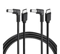 sourcing map Cable de disparo PD de 60 W, 20 V 3 A, 5,5 x 2,1 mm, cable de alimentación en ángulo recto, cable de alimentación USB C a CC PD de 2 m, cable de carga rápida para monitor portátil, cámara