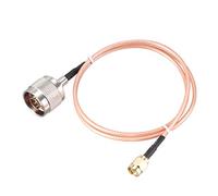 sourcing map Cable de extensión coaxial 50 Ohm 1,2 m SMA macho a N macho RG316 cable puente
