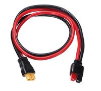 sourcing map Cable de extensión XT60 de 600 V CC, hembra XT60 de 2 pies a conector de batería, cable conector de enchufe rojo y negro de un solo polo para batería RC, estación de energía portátil