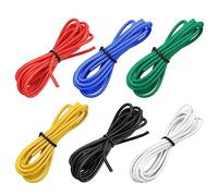 sourcing map Cable de Silicona Calibre 18, 6 Cables Eléctrico 18 AWG, Alambre Trenzado de Cobre Estañado Flexible, Cable Conexión Alta Temperatura, 6 Color 1,5 m para Modelo de Auto