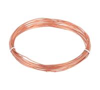 sourcing map Cable de tierra de cobre desnudo, calibre 18, 32.8 pies, cables de cobre trenzado sólido, alambre metálico electrónico para lámparas, ventiladores, equipos eléctricos