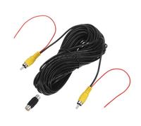 sourcing map Cable de video RCA para cámara de respaldo, 15 m, RCA para cámara trasera de coche, cable de extensión de video y cable de detección para camión, autobús, SUV, macho a macho, con