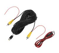 sourcing map Cable de video RCA para cámara de respaldo, cable de extensión de vídeo RCA de 15 m para cámara trasera de coche y cable de detección para camión, autobús, SUV, macho a macho, con