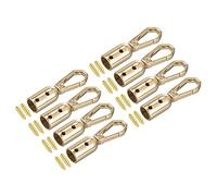 sourcing map Cable Extremo Tapa, 8uds 0.43"/11mm Extremo Tapa Barril Cuentas Terminadores Cordón Búsqueda para Borla Joyería Fabricación Bolso Correa Bricolaje, Dorado Tono