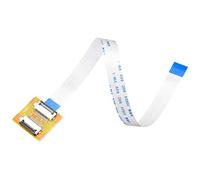 sourcing map Cable Flexible Plano (Tipo A) y Adaptador Extendido de Montaje Extraíble Kit, FFC 16 Pines 0,5mm Paso 200mm L para LCD TV Audio de Automóvil Reproductor de DVD Laptop