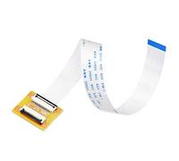 sourcing map Cable Flexible Plano (Tipo A) y Adaptador Extendido de Montaje Extraíble Kit, FFC 26 Pines 0,5mm Paso 200mm L para LCD TV Audio de Automóvil Reproductor de DVD Laptop