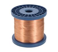 sourcing map Cable magnético de 32 AWG, cables de cobre esmaltado de calibre 32, bobina magnética de 48 onzas para motor transformador eléctrico, grado F 155 grados Celsius (155 Celsius), color cobre