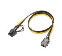 sourcing map Cable PCIe de 6 pines hembra a 8 pines (6+2) macho PCI Express, cable adaptador de alimentación GPU, 520 mm para tarjeta gráfica