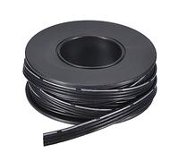 sourcing map Cable Plano de 30 AWG, Cable de Silicona de 4 Pines, Alambre de Cinta de Calibre 30, Cable Plano de Silicona 3,0 m/10 Pies Negro, Alambre de Cobre Estañado Trenzado