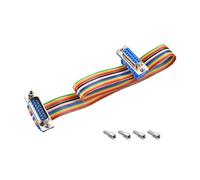 sourcing map Cable plano de cinta arco iris IDC DB15 M/F Conector en paso de 254 mm de 118 pulgadas de largo