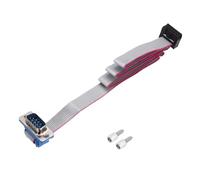 sourcing map Cable plano IDC de 10 pines DB9 macho a conector hembra FC-10 de 2,54 mm, paso de 50 cm, 2 unidades
