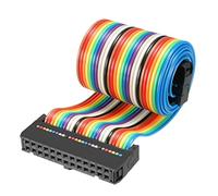 sourcing map Cable Plano Idc De 26 Pines Flexible Multicolor Cinta Arco Iris Cable Puente 43cm 2.54mm Pitch,1pc